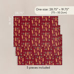 Christmas Red Golden Retriever Wrapping Paper Sheets, golden dog xmas gift, dog owner gift, stocking stuffer, xmas festive gift ywd4kc-br.myshopify.com