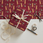Christmas Red Golden Retriever Wrapping Paper Sheets, golden dog xmas gift, dog owner gift, stocking stuffer, xmas festive gift ywd4kc-br.myshopify.com