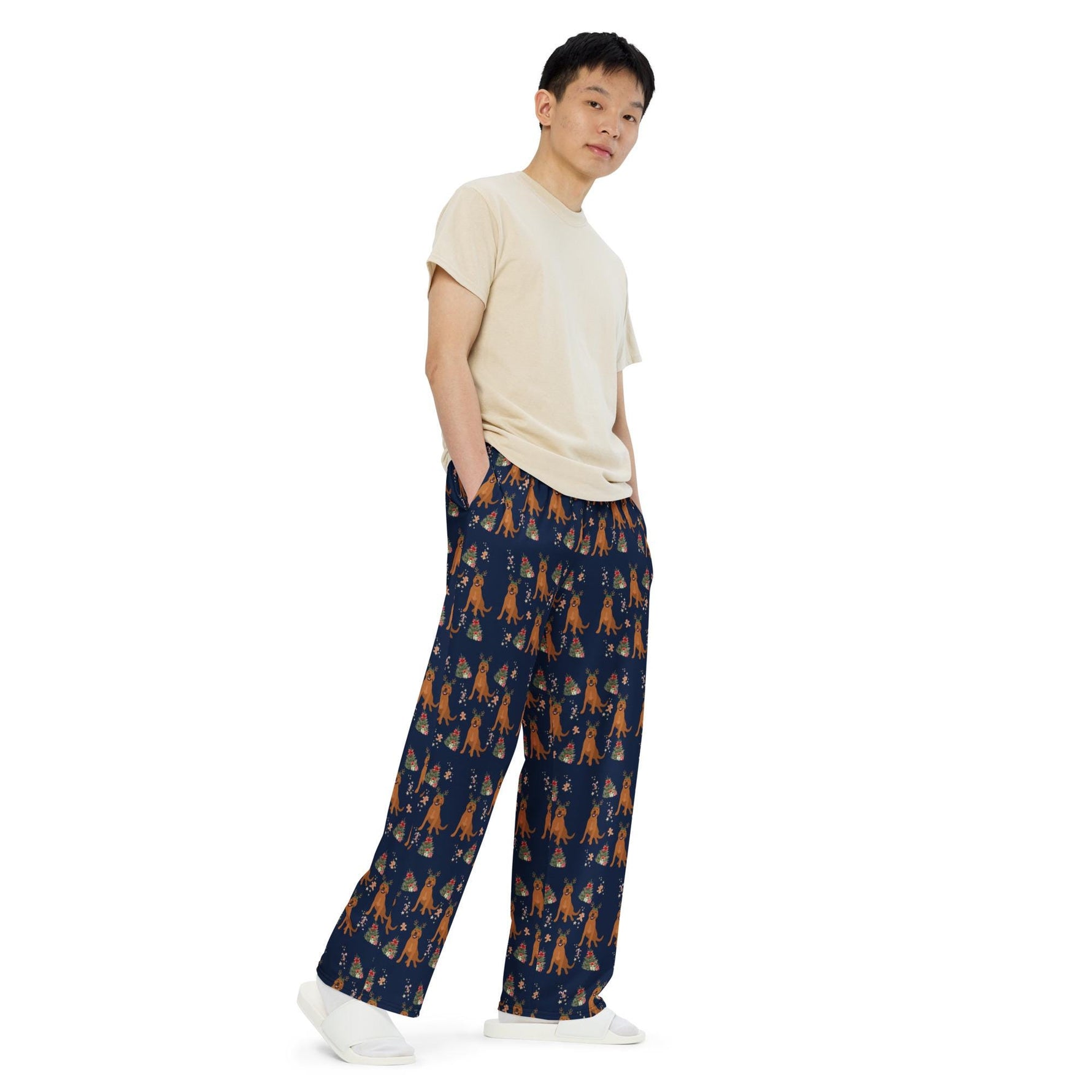 Christmas Red Labrador Pajama Pants ywd4kc-br.myshopify.com