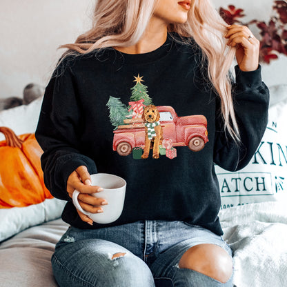 Christmas Truck Goldendoodle Sweatshirt ywd4kc-br.myshopify.com