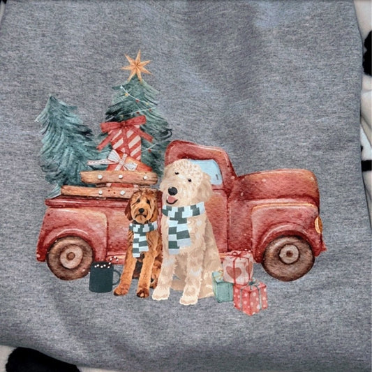Christmas Truck Goldendoodle Sweatshirt ywd4kc-br.myshopify.com