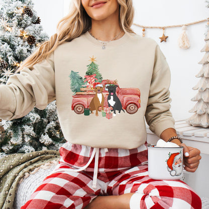 Christmas Truck Pitbull Sweatshirt | 13 Dog Options ywd4kc-br.myshopify.com