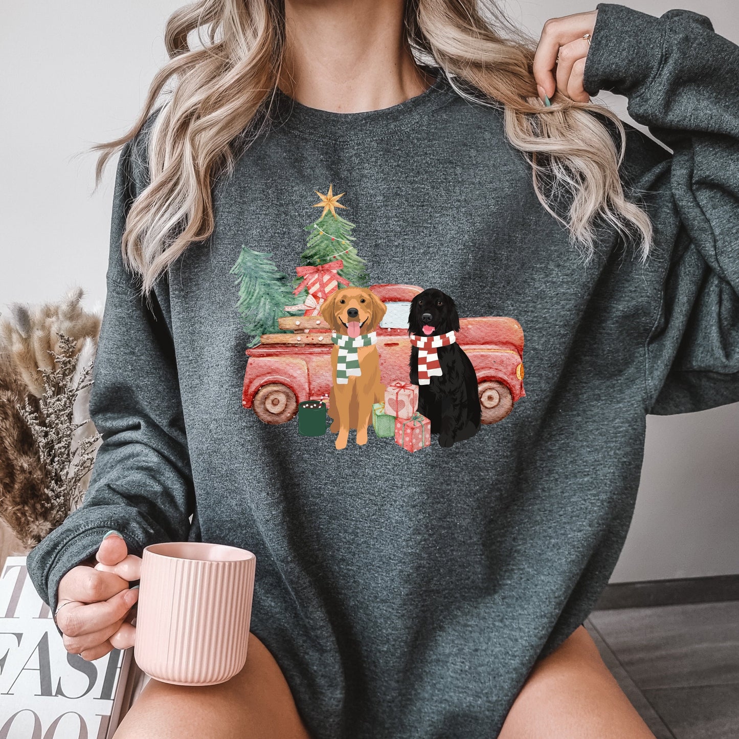 Christmas Truck golden retriever sweatshirt, retriever gifts, retriever halloween shirt, fall golden retriever, dog mom tee, dog dad sweater ywd4kc-br.myshopify.com