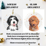 Christmas Vizsla Ornament | Glass & Acrylic | Add Dogs Name ywd4kc-br.myshopify.com