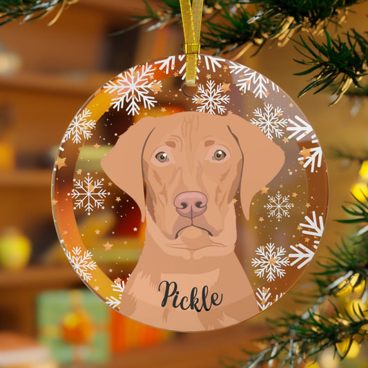 Christmas Vizsla Ornament | Glass ywd4kc-br.myshopify.com