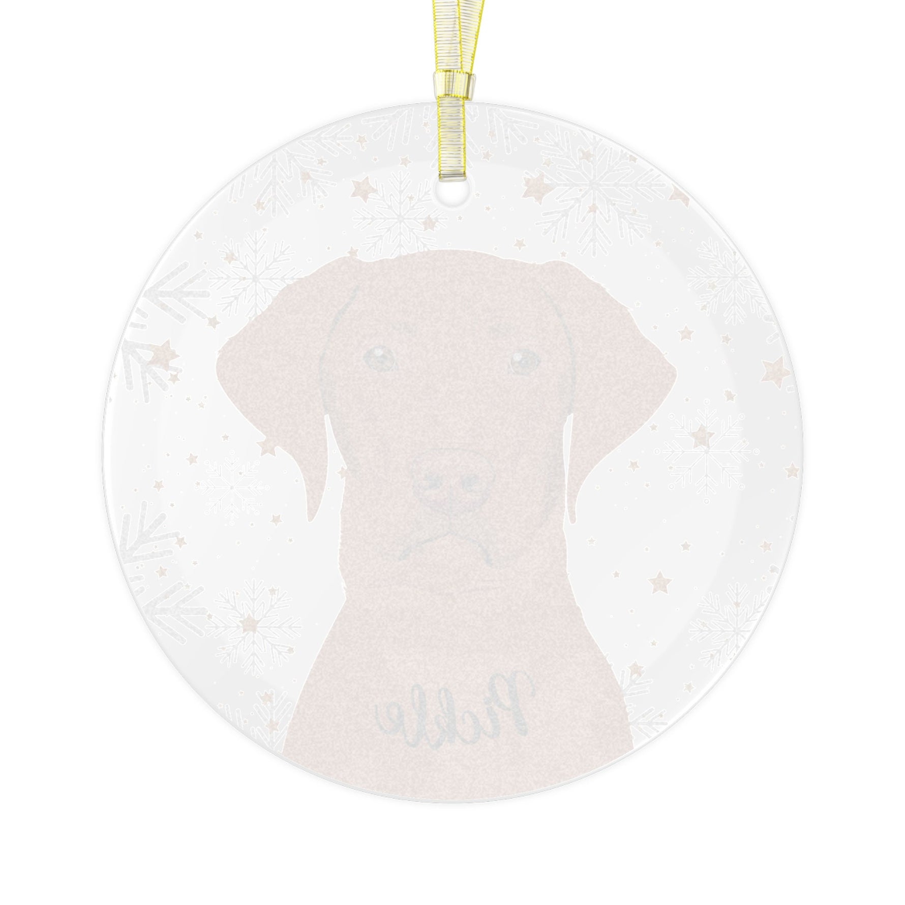 Christmas Vizsla Ornament | Glass ywd4kc-br.myshopify.com