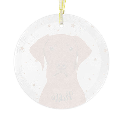 Christmas Vizsla Ornament | Glass ywd4kc-br.myshopify.com
