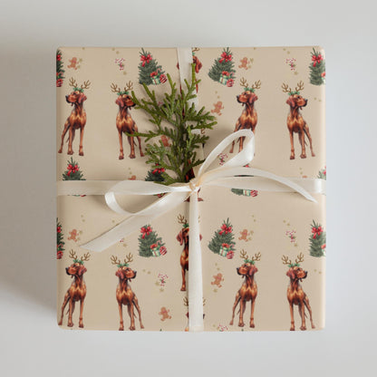 Christmas Vizsla Wrapping Paper Sheets ywd4kc-br.myshopify.com