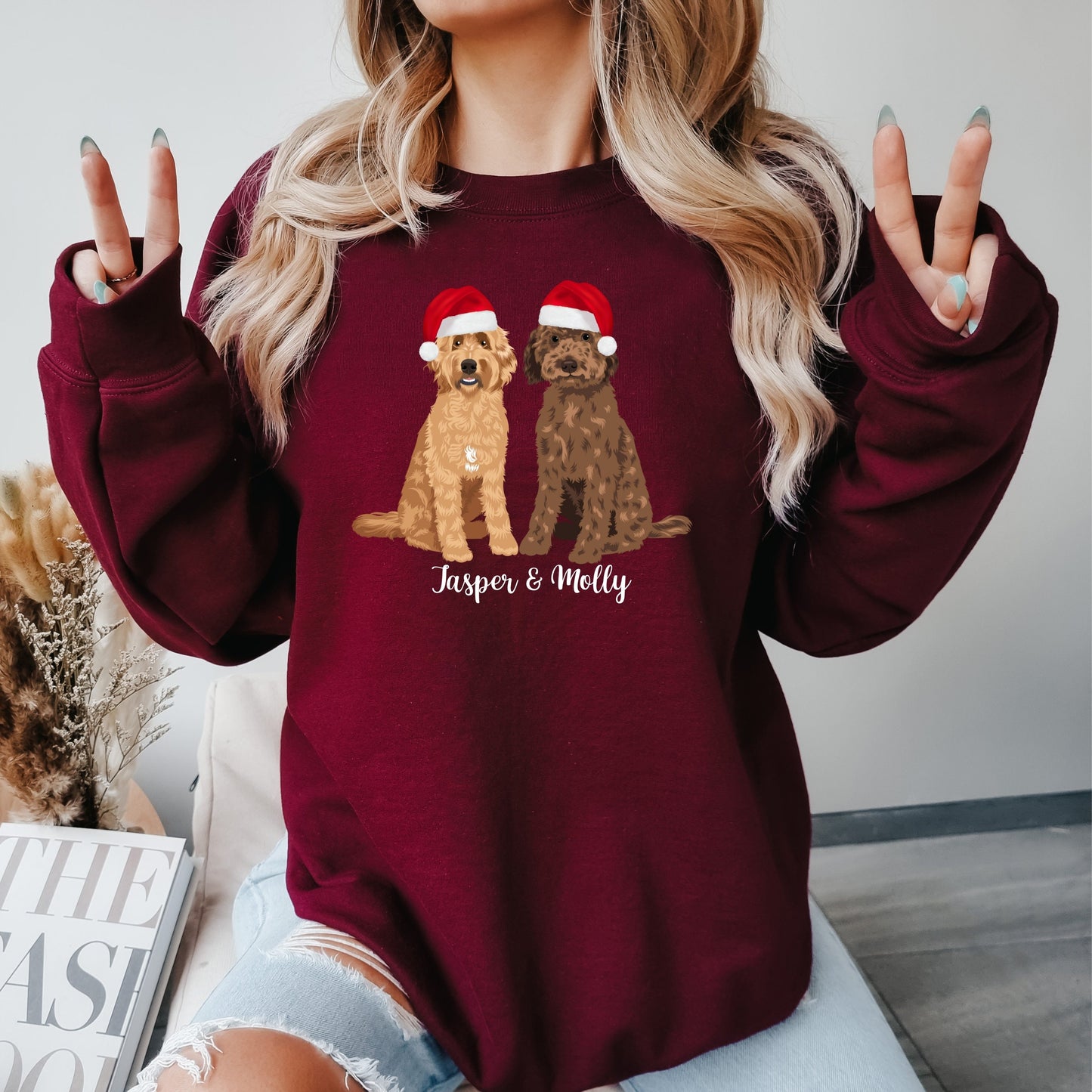 Christmas golden doodle sweatshirt, goldendoodle gifts, doodle dad gift, dog mom gift, dog Christmas sweater, labradoodle, cockapoo ywd4kc-br.myshopify.com