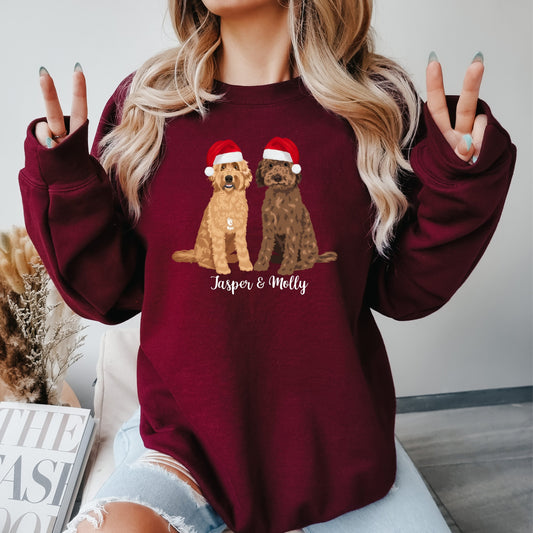 Christmas golden doodle sweatshirt, goldendoodle gifts, doodle dad gift, dog mom gift, dog Christmas sweater, labradoodle, cockapoo ywd4kc-br.myshopify.com