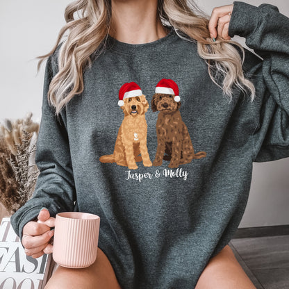 Christmas golden doodle sweatshirt, goldendoodle gifts, doodle dad gift, dog mom gift, dog Christmas sweater, labradoodle, cockapoo ywd4kc-br.myshopify.com