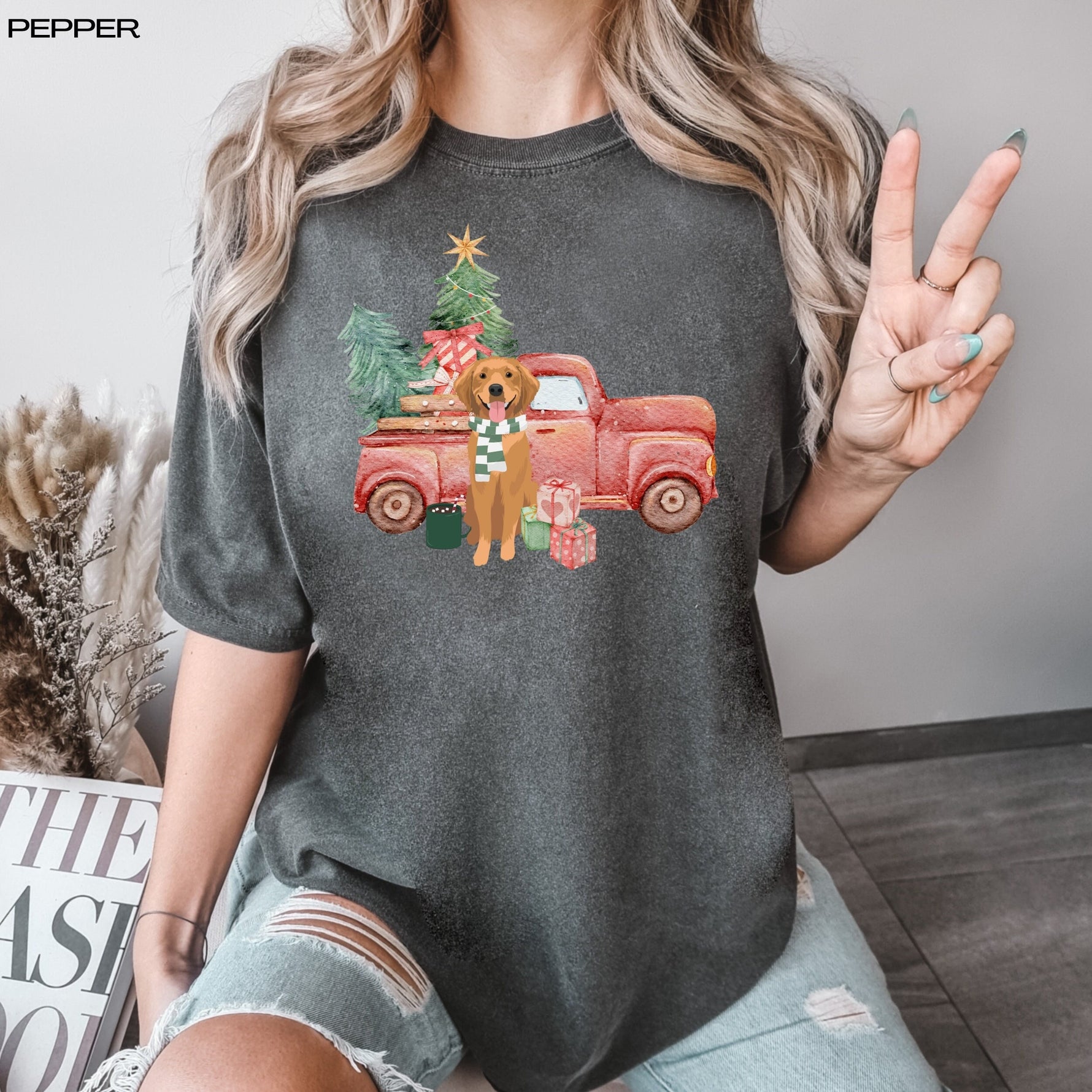 Christmas golden retriever shirt, comfort colors t-shirt, retriever gifts, retriever halloween shirt, fall golden retriever, dog mom tee ywd4kc-br.myshopify.com