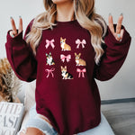 Coquette Pink Bows Corgi Sweatshirt ywd4kc-br.myshopify.com