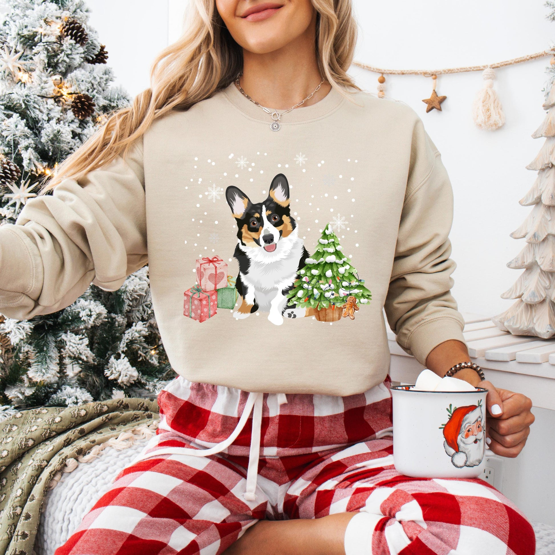 Corgi Christmas Tree Sweatshirt | 7 Dog Options ywd4kc-br.myshopify.com