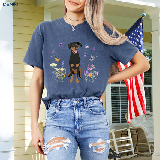 Cottagecore Doberman T-Shirt ywd4kc-br.myshopify.com