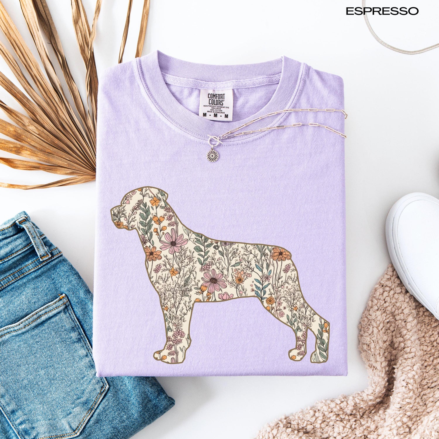 Cottagecore Wildflower Rottweiler Shirt ywd4kc-br.myshopify.com