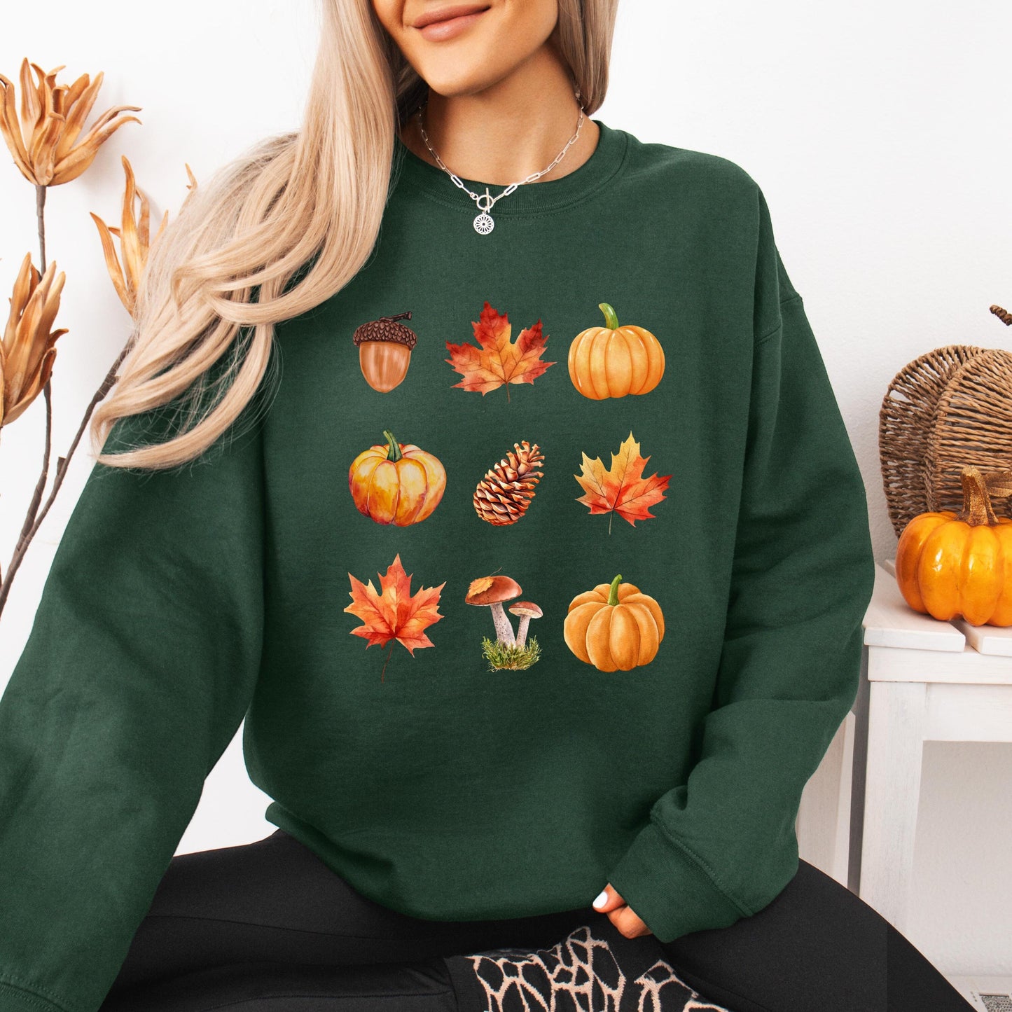 Cozy Pumpkin & Acorn Fall Sweatshirt ywd4kc-br.myshopify.com