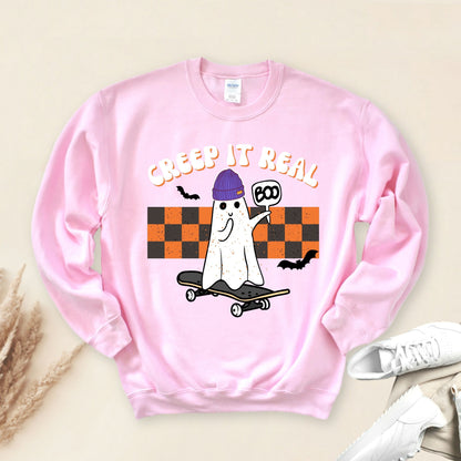 Creep It Real Halloween Sweatshirt | Vintage Spooky Ghost Shirt ywd4kc-br.myshopify.com