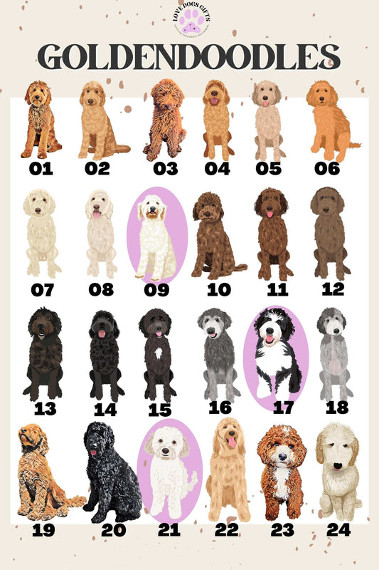 Custom Shape Goldendoodle Pillow ywd4kc-br.myshopify.com