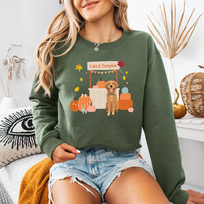 Cutest Pumpkin Golden Retriever Sweatshirt | Dog Mom Fall Shirt ywd4kc-br.myshopify.com