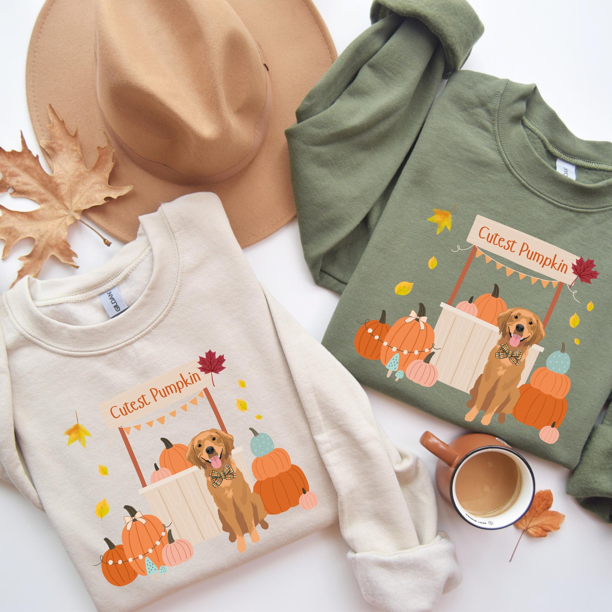 Cutest Pumpkin Golden Retriever Sweatshirt | Dog Mom Fall Shirt ywd4kc-br.myshopify.com