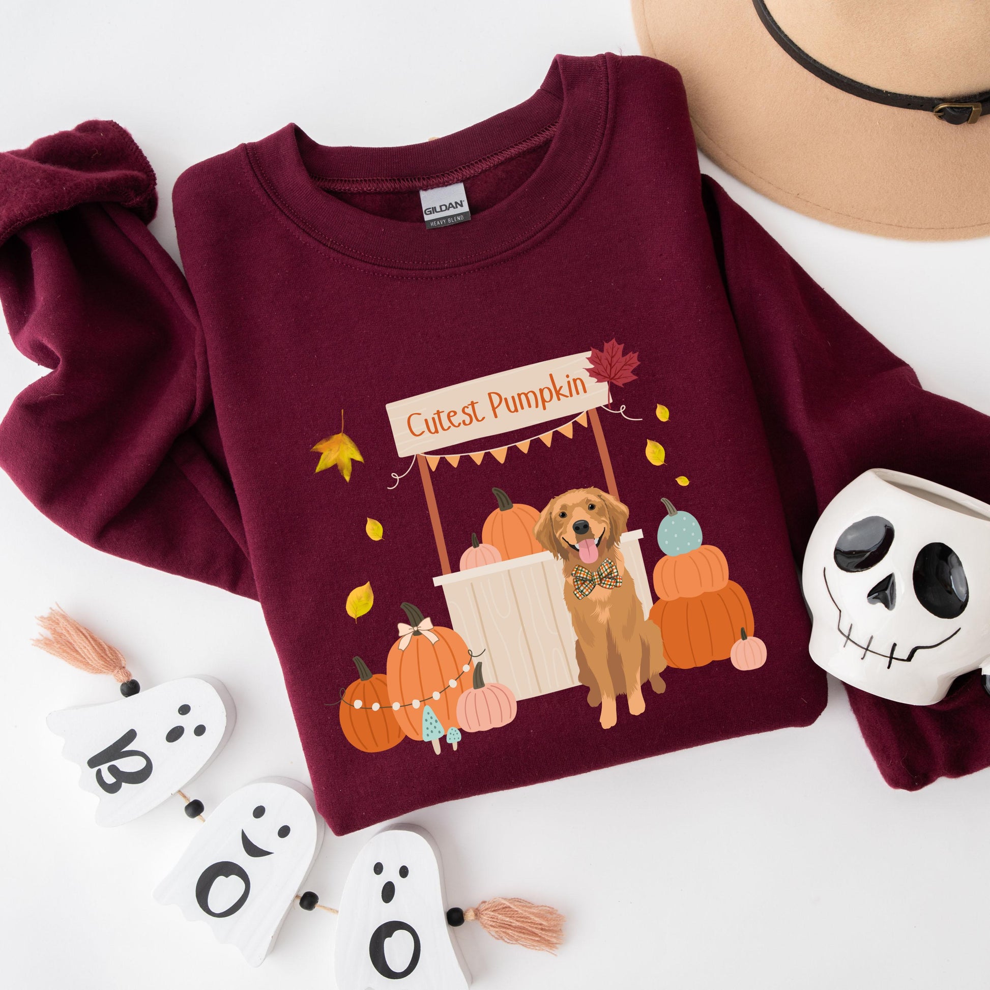 Cutest Pumpkin Golden Retriever Sweatshirt | Dog Mom Fall Shirt ywd4kc-br.myshopify.com