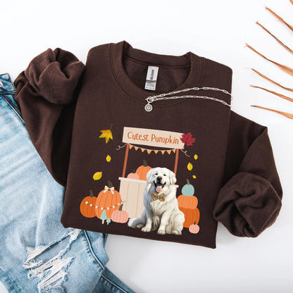 Cutest Pumpkin Great Pyrenees Sweatshirt | Dog Mom Fall Gifts ywd4kc-br.myshopify.com