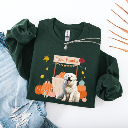 Cutest Pumpkin Great Pyrenees Sweatshirt | Dog Mom Fall Gifts ywd4kc-br.myshopify.com