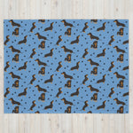 Dachshund blanket With Paw Print ywd4kc-br.myshopify.com