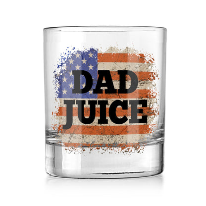 Dad Juice Whiskey Glass | With American Flag ywd4kc-br.myshopify.com