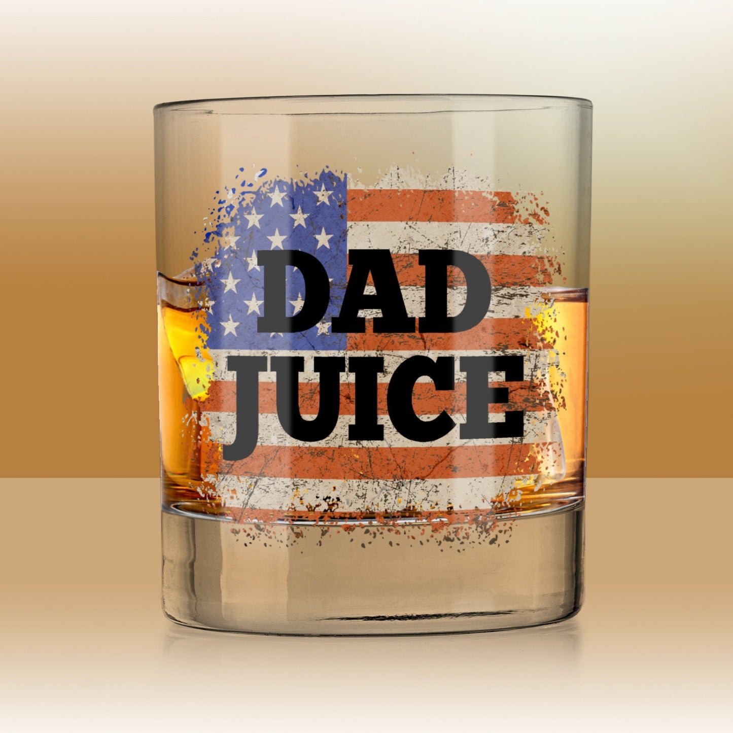 Dad Juice Whiskey Glass | With American Flag ywd4kc-br.myshopify.com