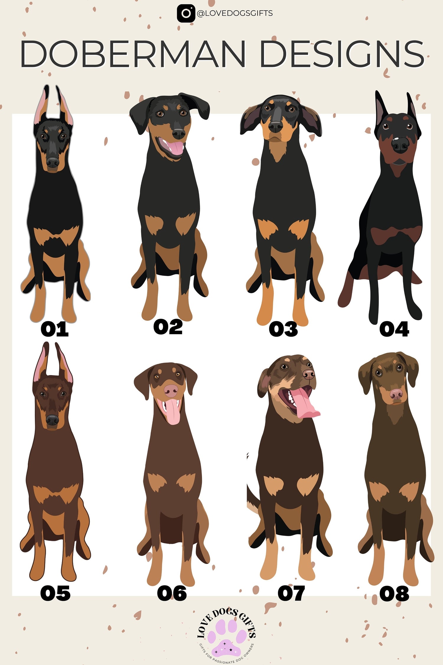Doberman Dad Whiskey Glass Gift ywd4kc-br.myshopify.com
