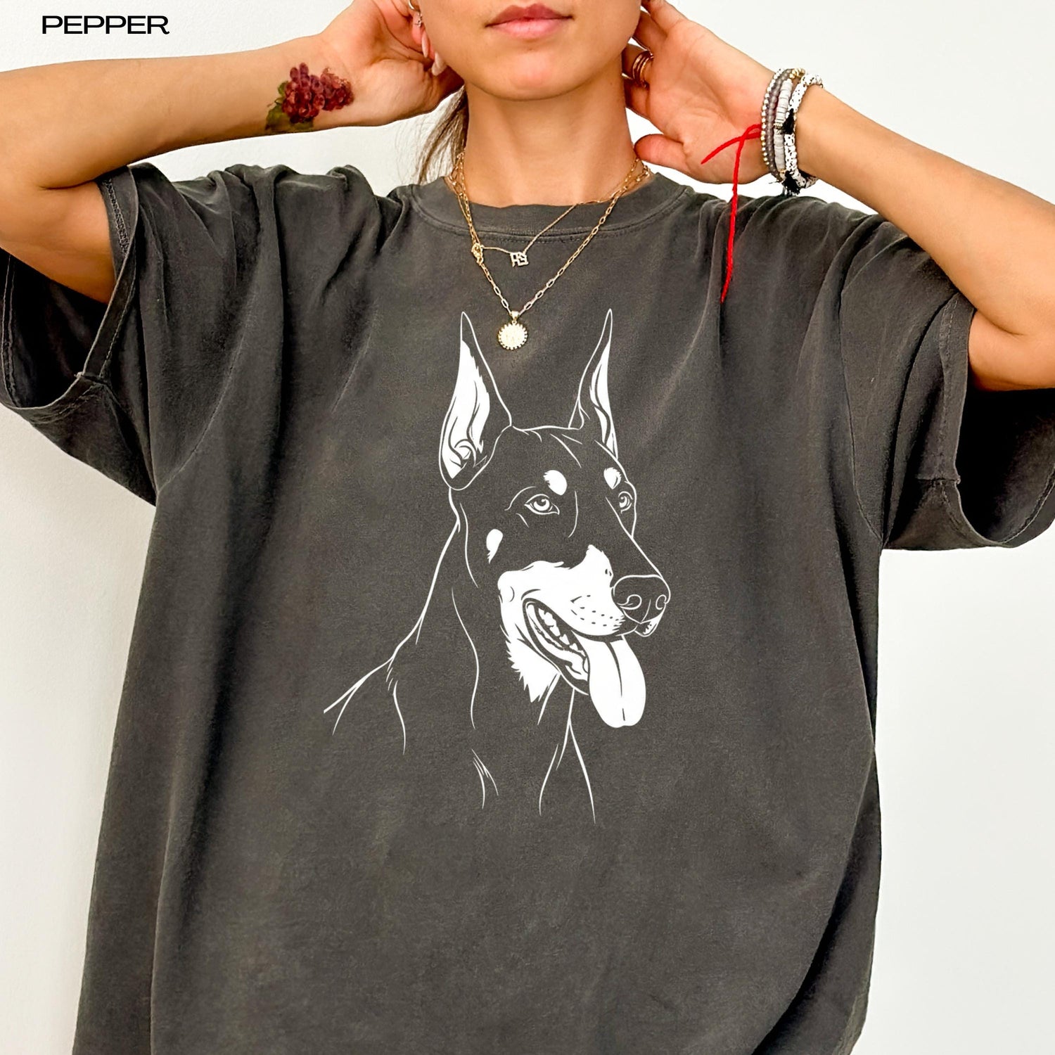 Doberman Silhouette Sweatshirt: Unisex Pinscher Lover Gift ywd4kc-br.myshopify.com