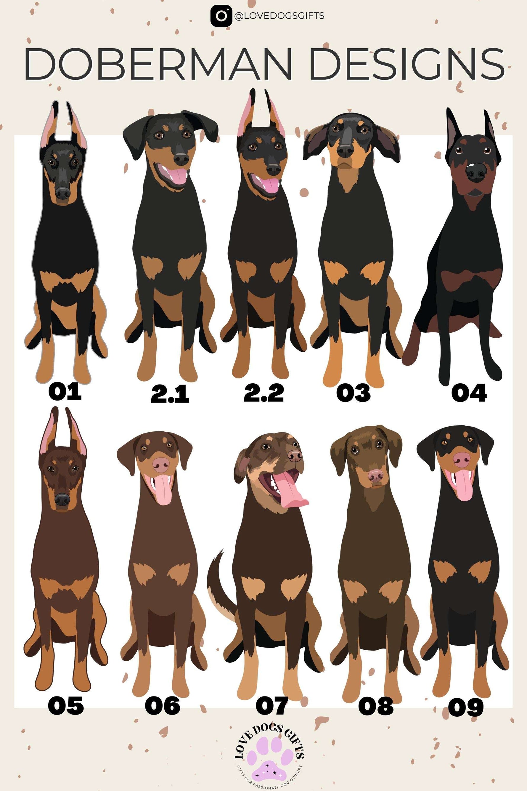 Doberman Whiskey Glass | Dog Dad Rocks Glass ywd4kc-br.myshopify.com