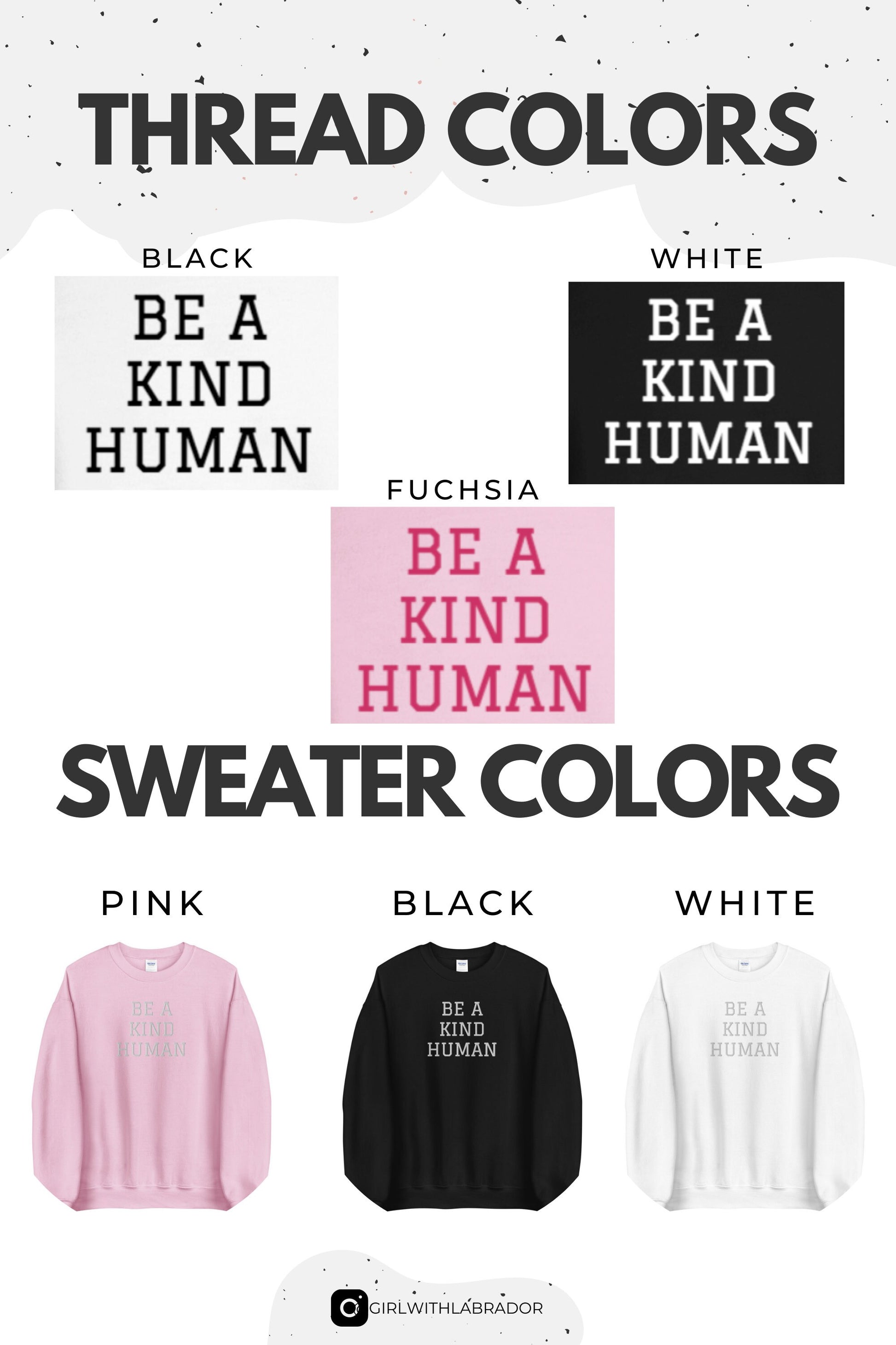 Embroidered Be A Kind Human Sweatshirt ywd4kc-br.myshopify.com