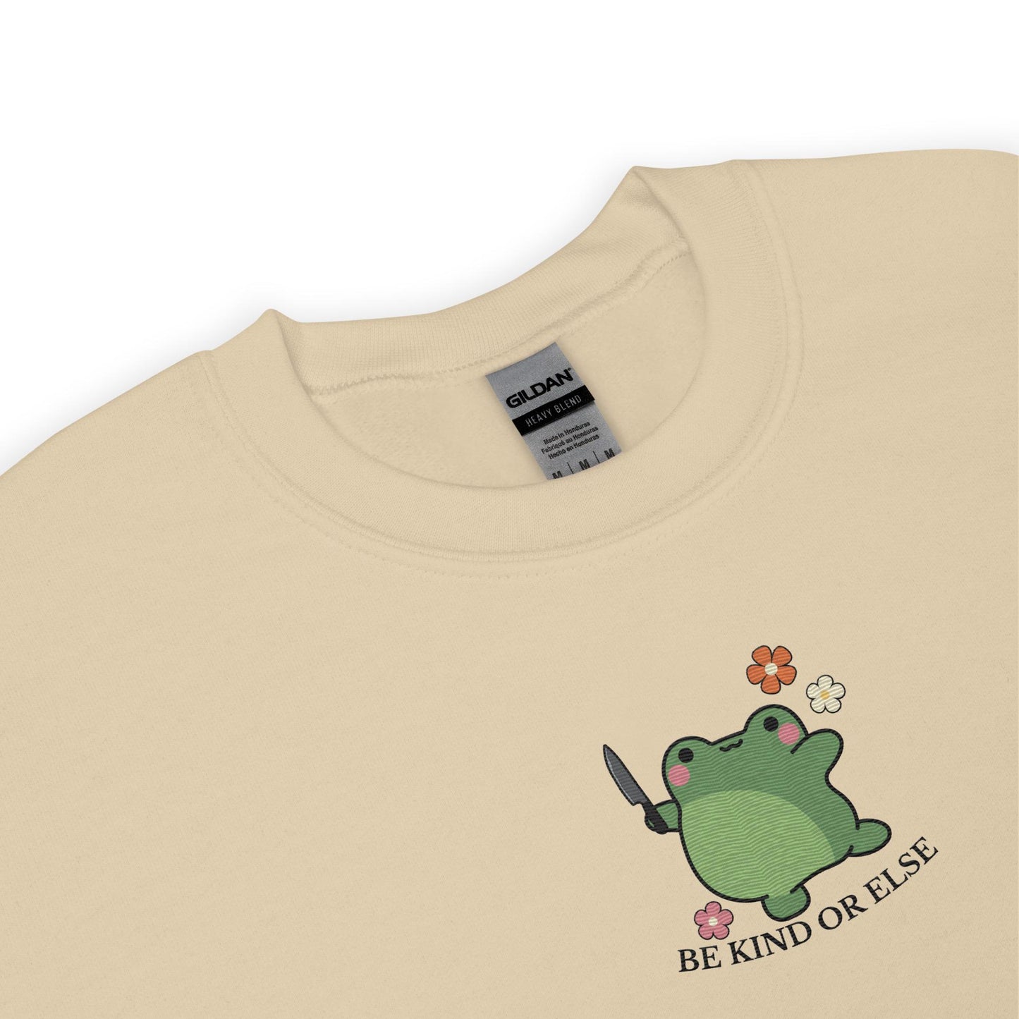 Embroidered Be Kind Or Else Frog Sweatshirt ywd4kc-br.myshopify.com