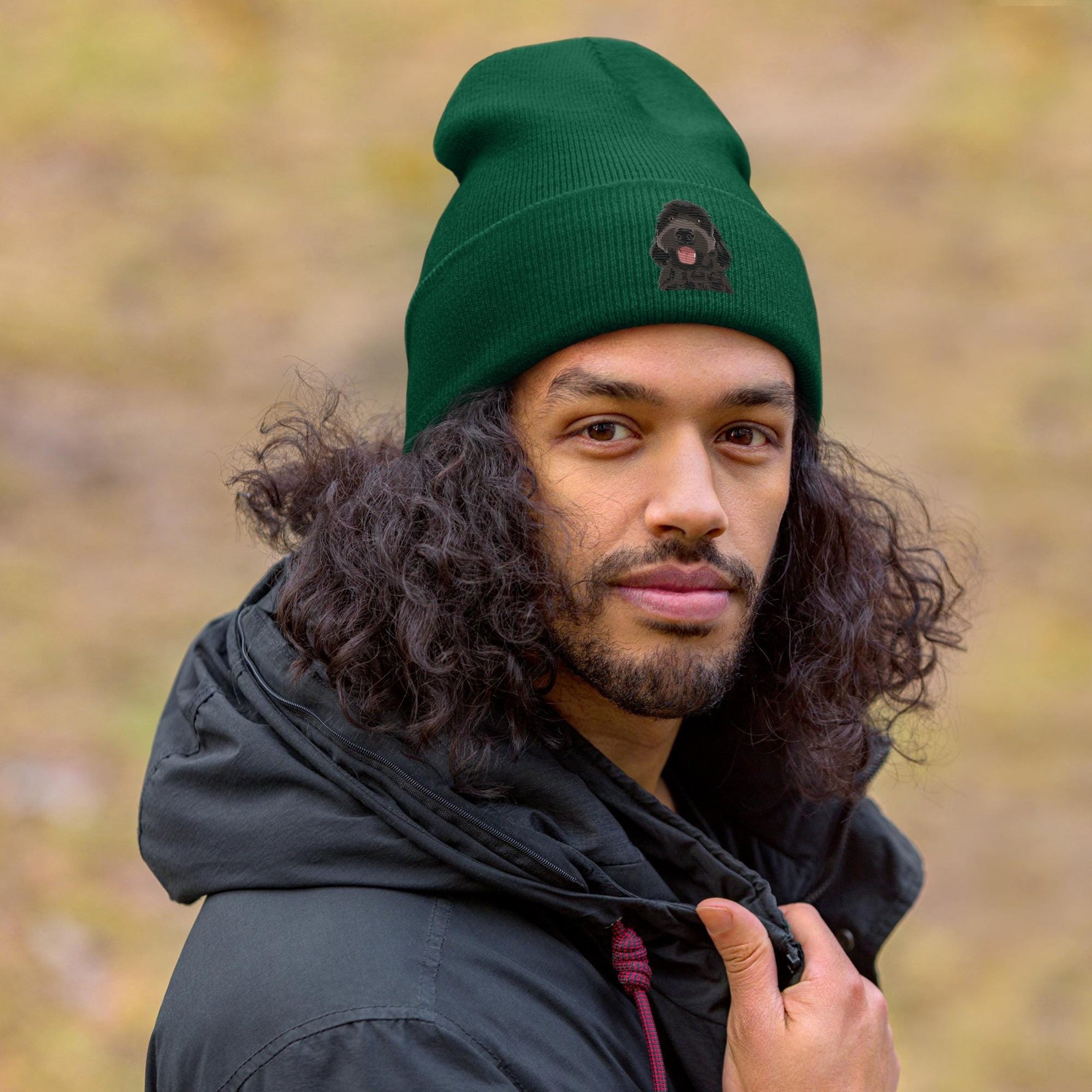 Embroidered Black Goldendoodle Beanie ywd4kc-br.myshopify.com