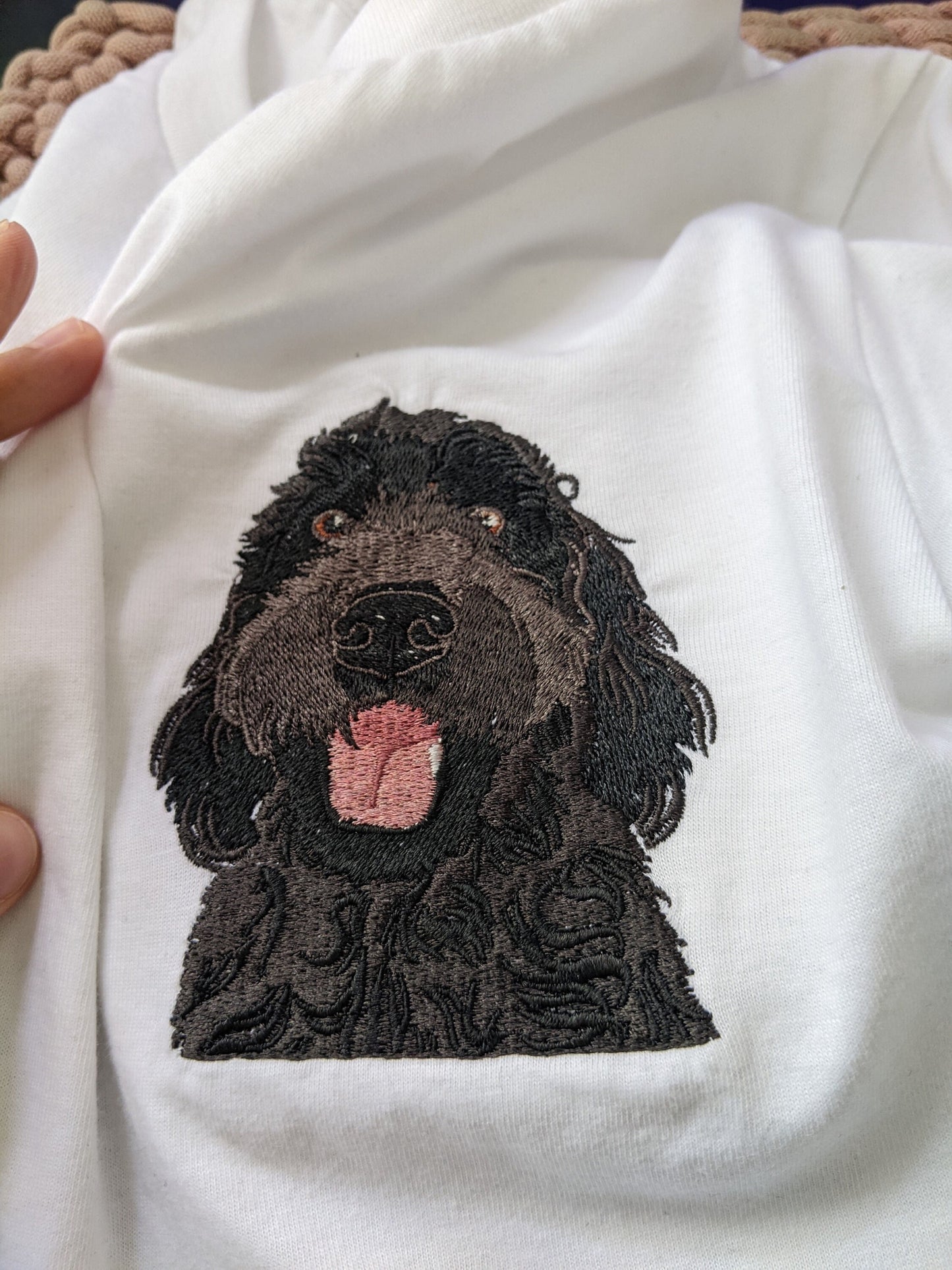 Embroidered Black Goldendoodle T-Shirt ywd4kc-br.myshopify.com