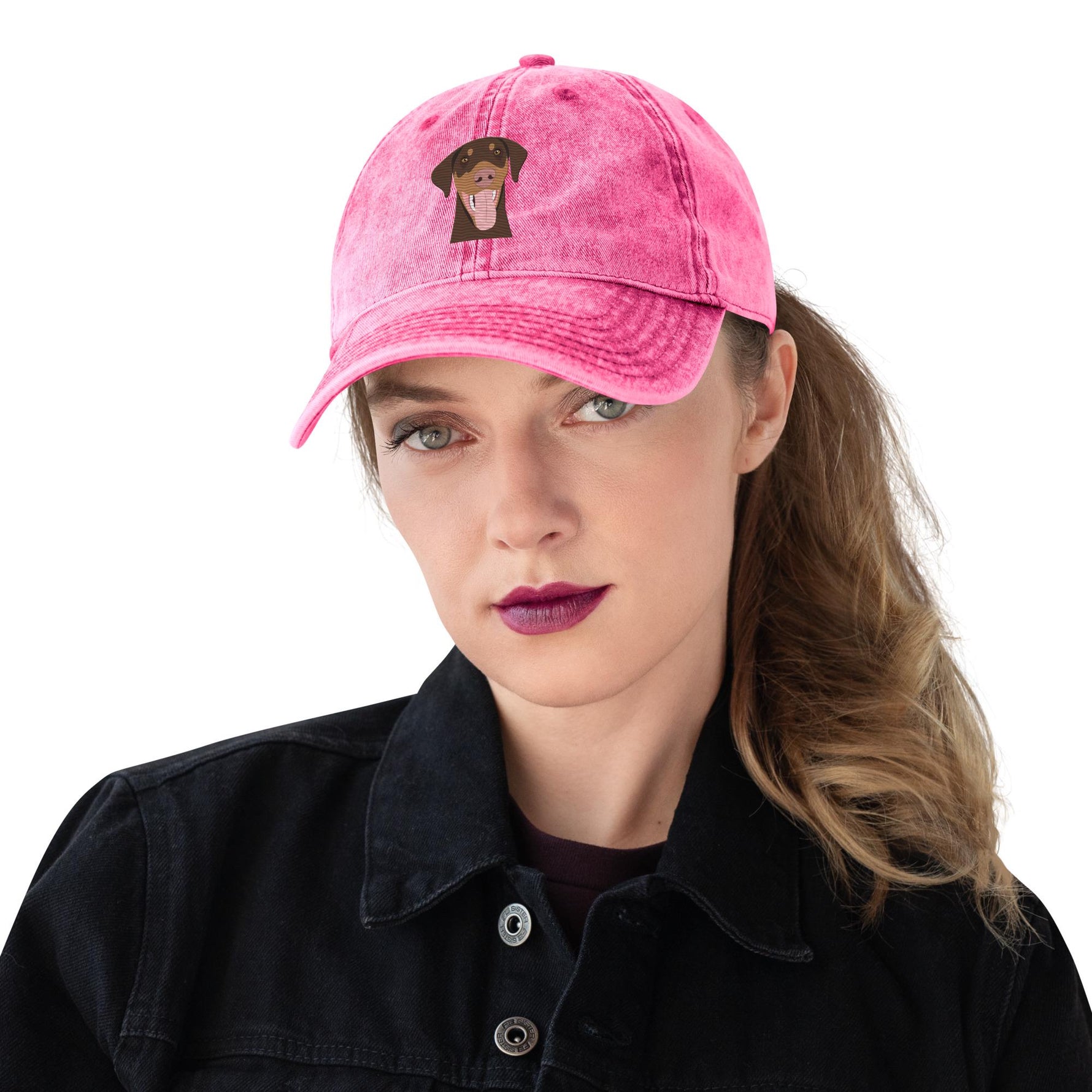Embroidered Red Doberman Hat ywd4kc-br.myshopify.com