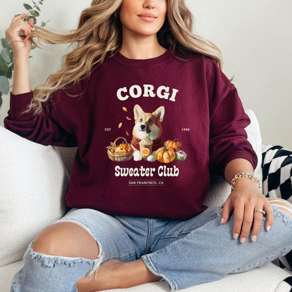 Fall Corgi Sweater Club Sweatshirt ywd4kc-br.myshopify.com