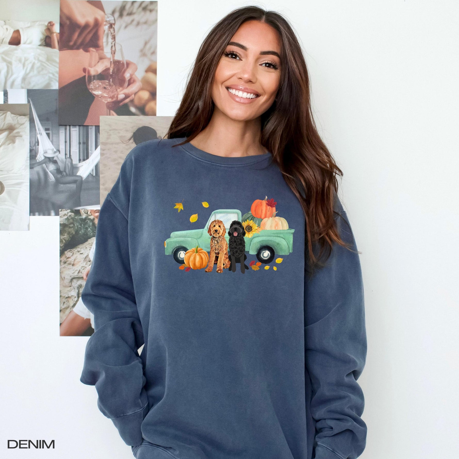Fall Pumpkin Truck Golden Doodle Sweatshirt, mama doodle gift, Halloween shirt, wife birthday gift, back to school shirt, Christmas ywd4kc-br.myshopify.com