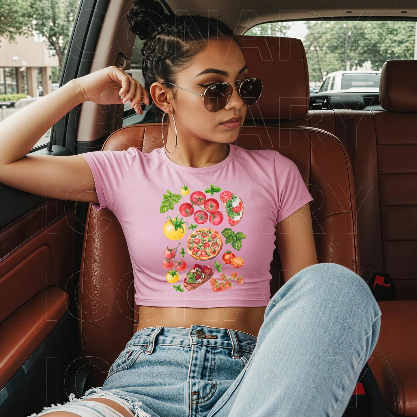 Farm Fresh Tomato Print Baby Tee | 90s Style Crop Top ywd4kc-br.myshopify.com