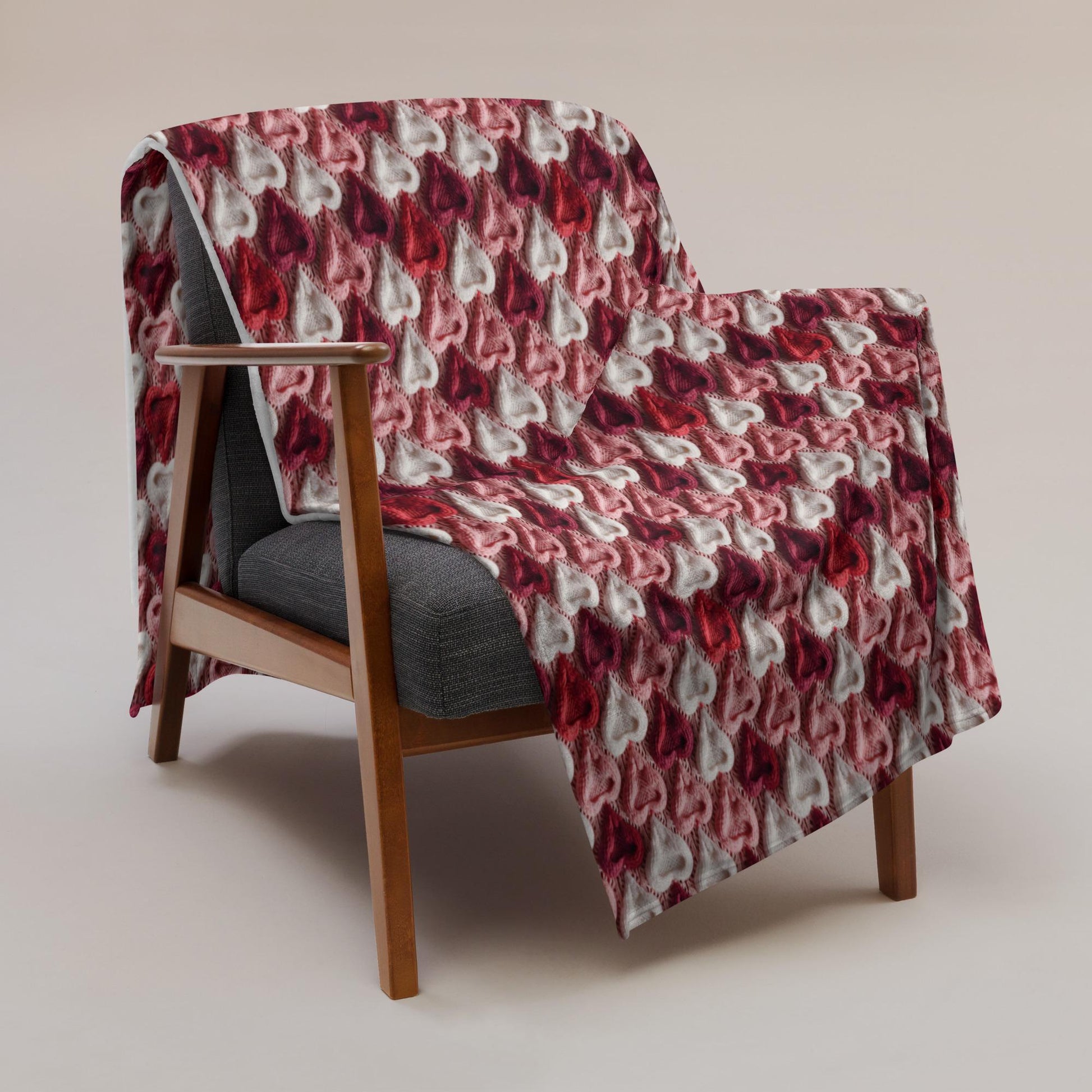 Farmhouse Blanket Knitted Heart Pattern ywd4kc-br.myshopify.com