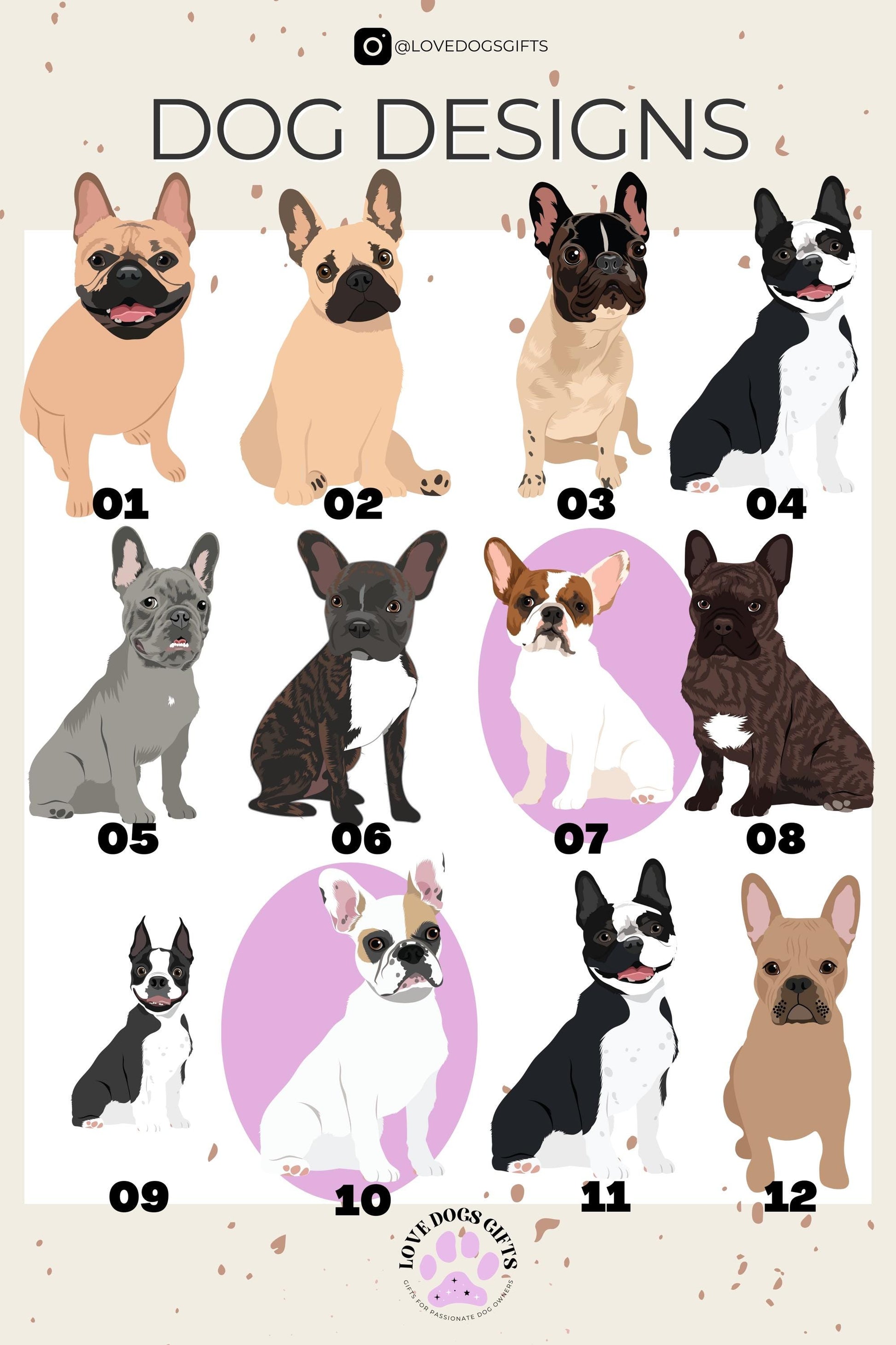 French Bulldog Glass Ornament | Elegant Dog Tree Decor ywd4kc-br.myshopify.com