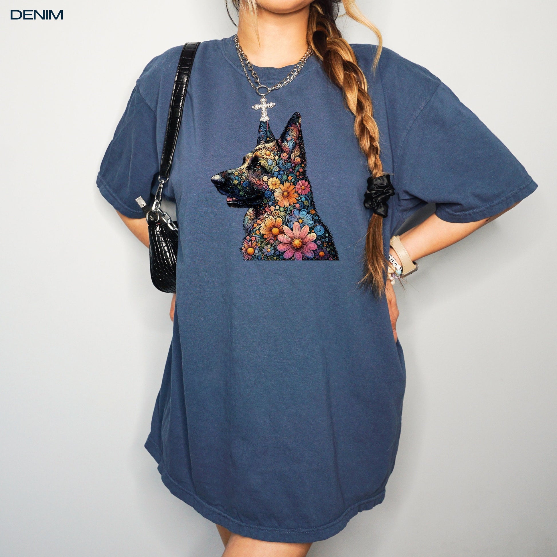 German Shepherd T-Shirt Inspired By Claude Monet ywd4kc-br.myshopify.com