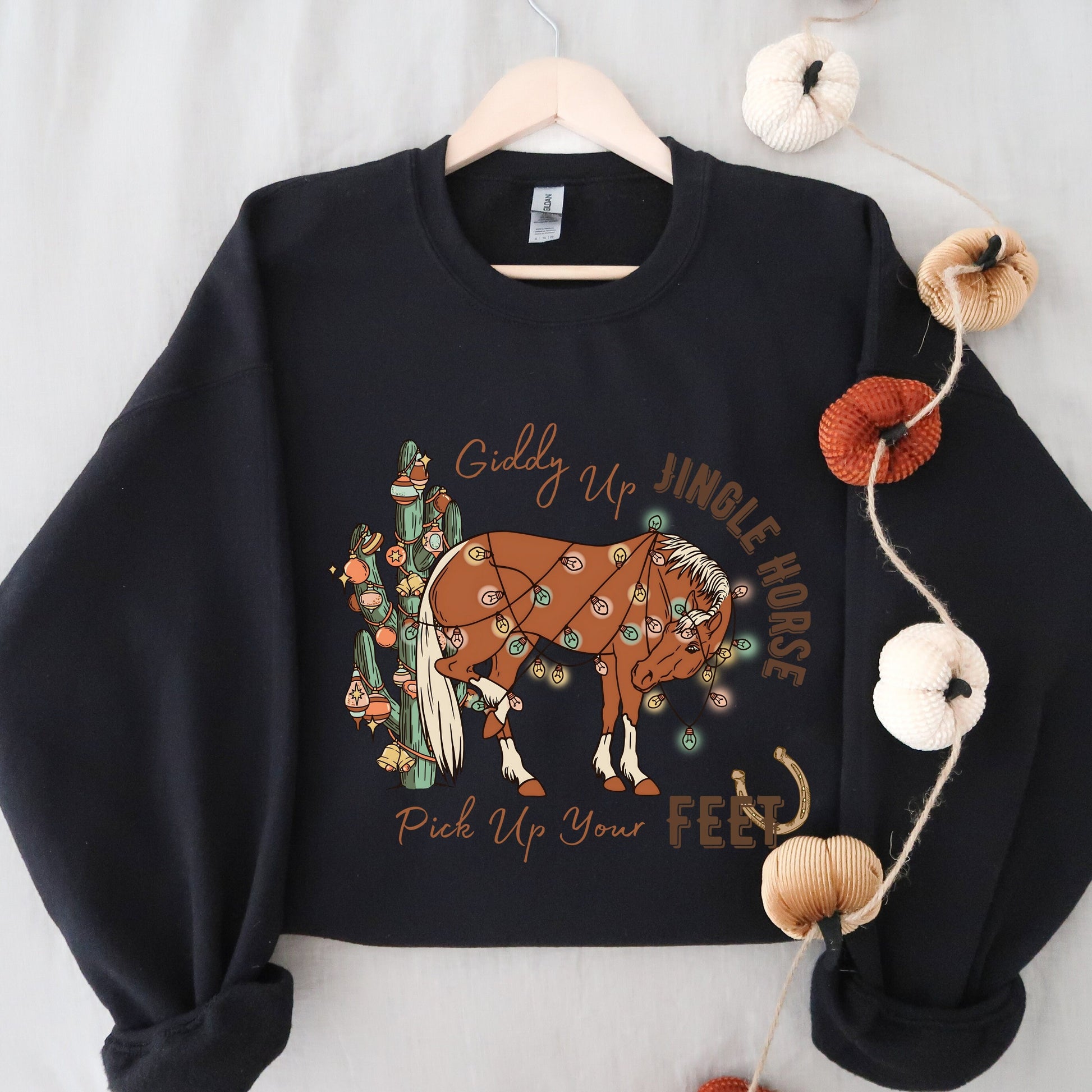 Giddy Up Jingle Horse Christmas Sweatshirt ywd4kc-br.myshopify.com