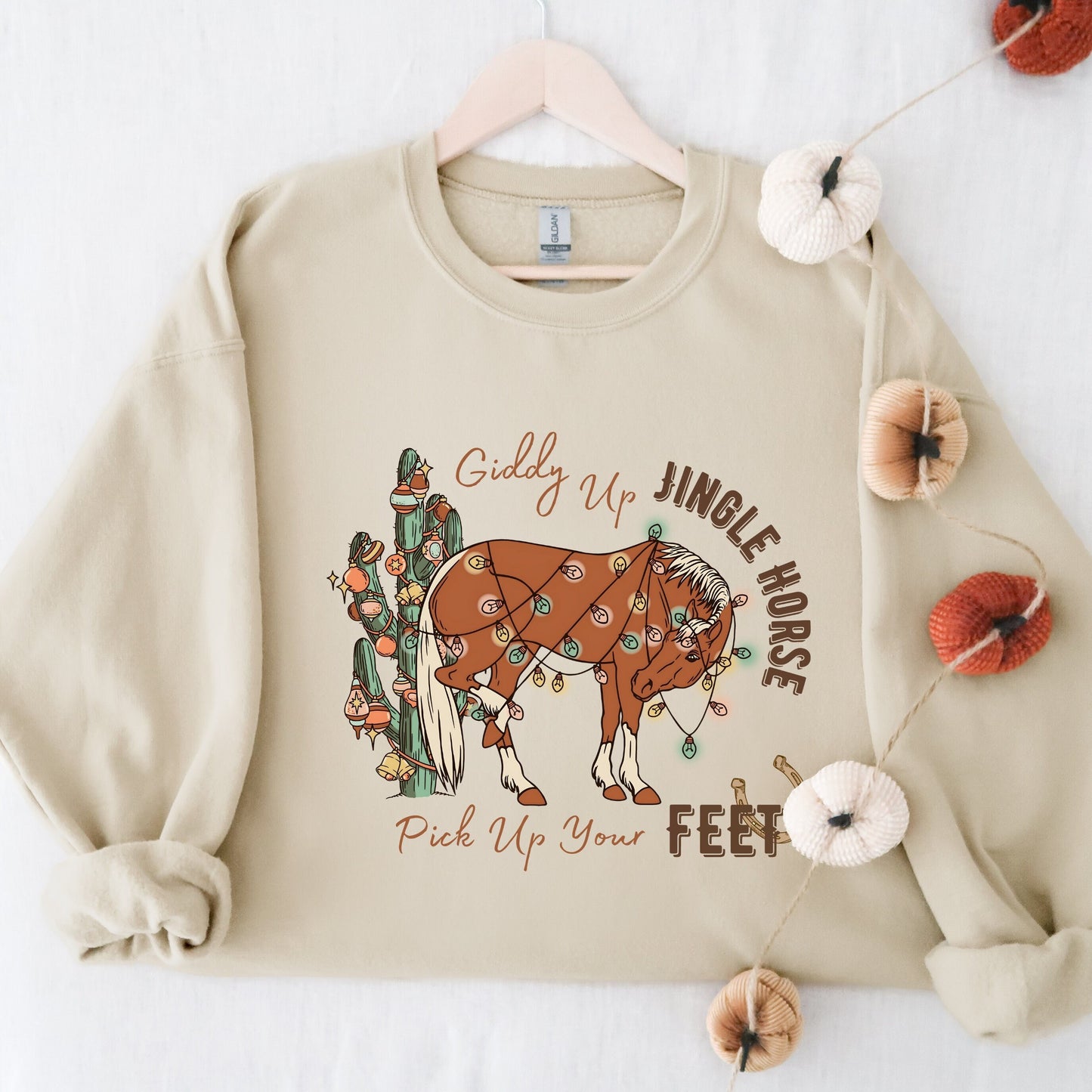 Giddy Up Jingle Horse Christmas Sweatshirt ywd4kc-br.myshopify.com