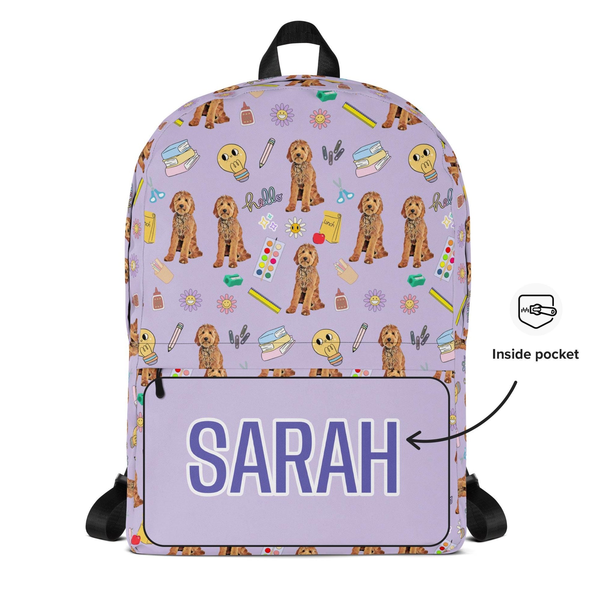 Girls School Backpack With Goldendoodles ywd4kc-br.myshopify.com