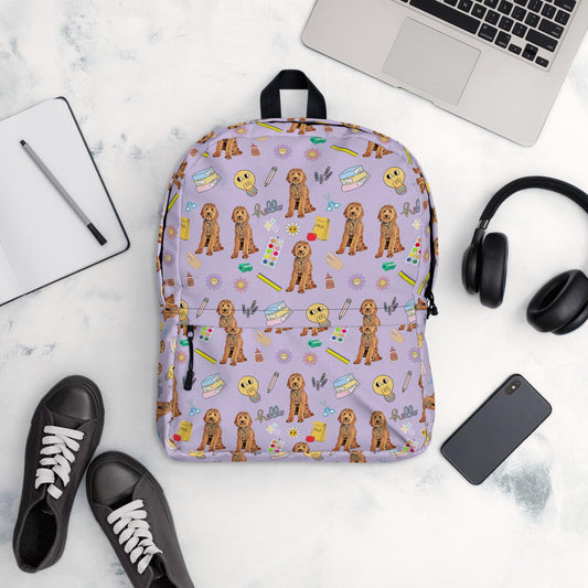 Girls School Backpack With Goldendoodles ywd4kc-br.myshopify.com