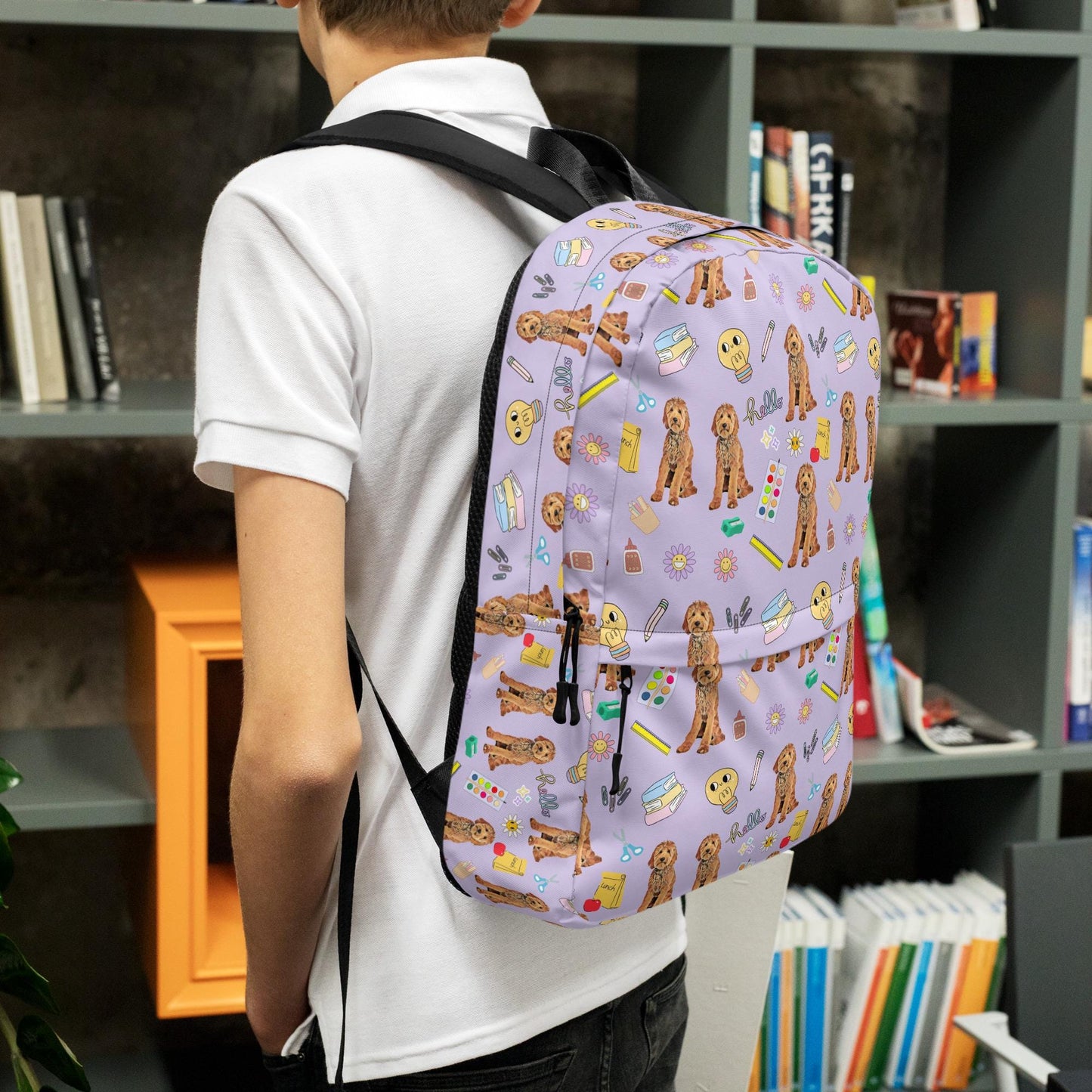 Girls School Backpack With Goldendoodles ywd4kc-br.myshopify.com